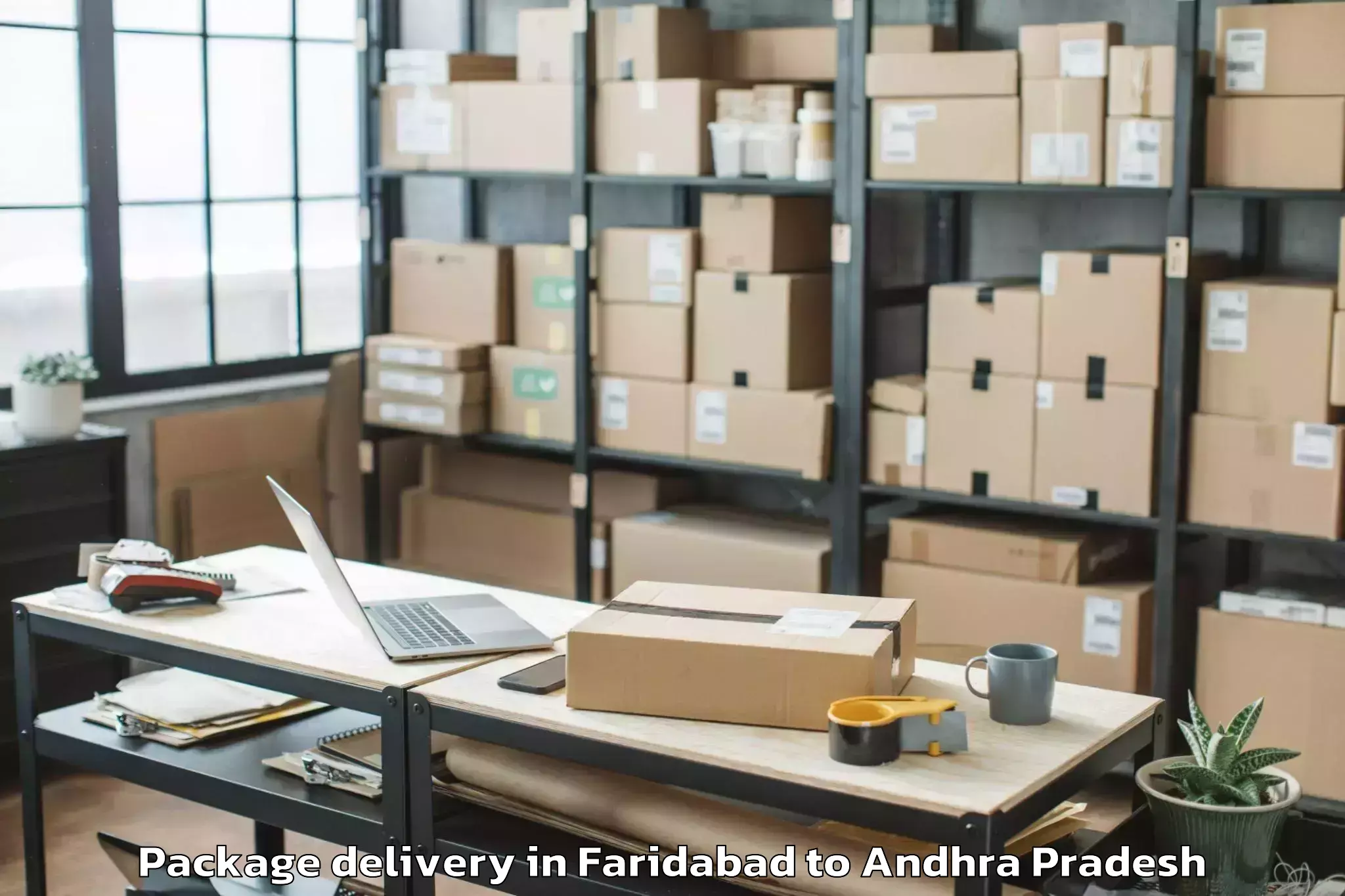 Faridabad to Vajrapukotturu Package Delivery Booking